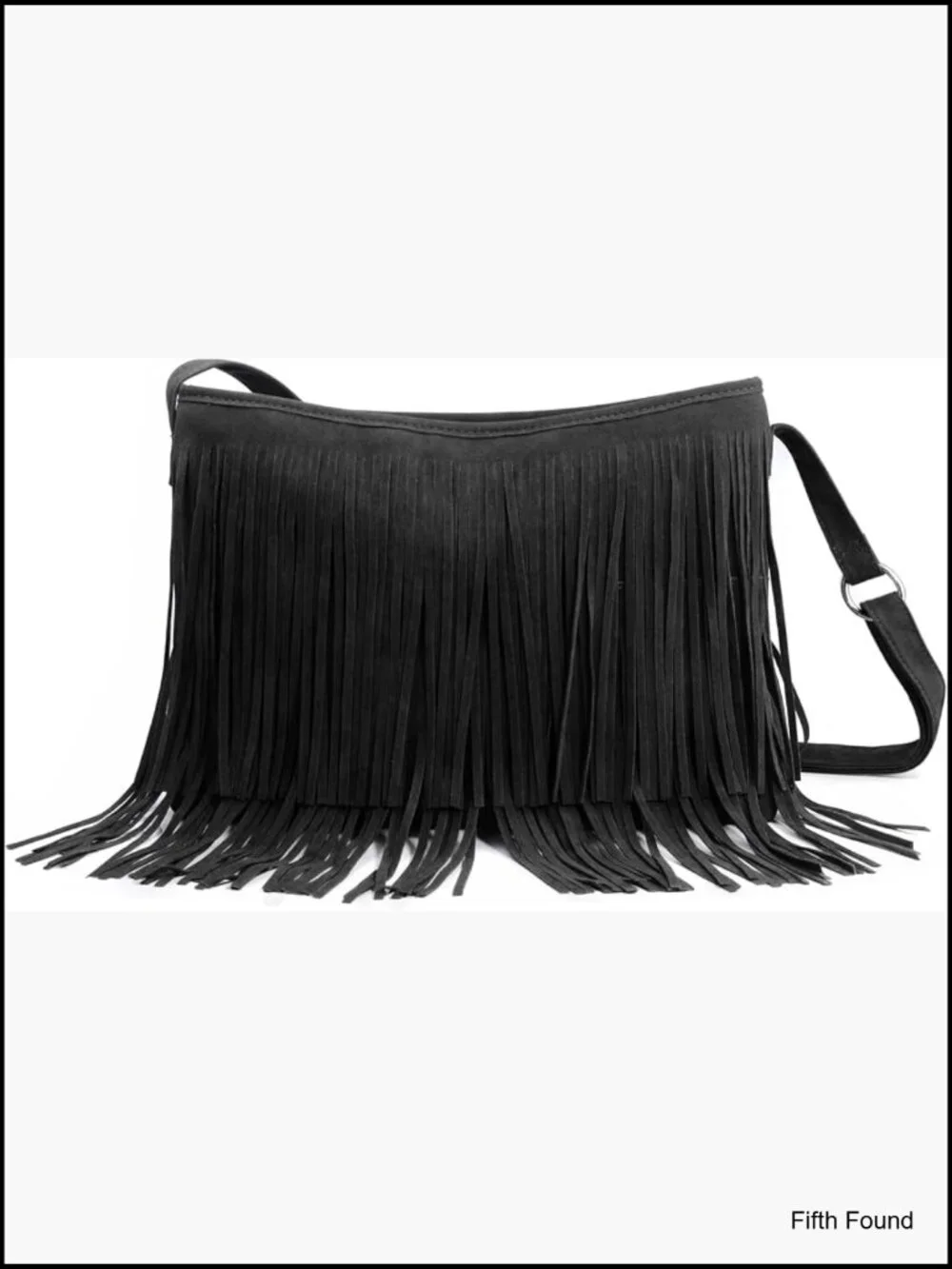 Faux Suede Leather Hobo Crossbody Sling Bag with Tassel